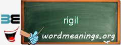 WordMeaning blackboard for rigil